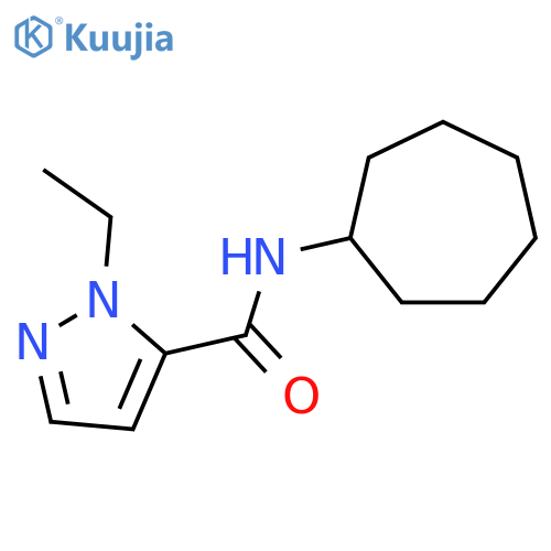 N-cycloheptyl-1-ethyl-1H-pyrazole-5-carboxamide structure