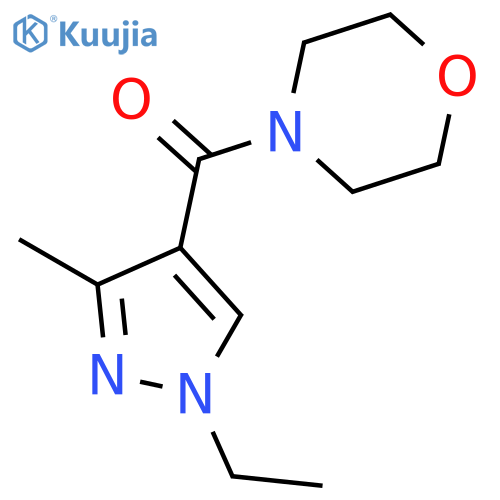 Morpholine, 4-[(1-ethyl-3-methyl-1H-pyrazol-4-yl)carbonyl]- (9CI) structure