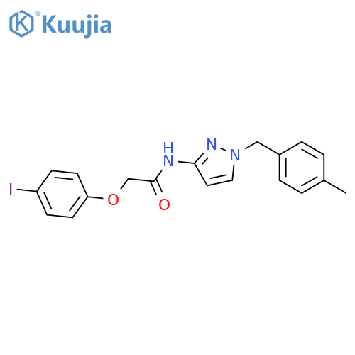 2-(4-iodophenoxy)-N-[1-(4-methylbenzyl)-1H-pyrazol-3-yl]acetamide structure
