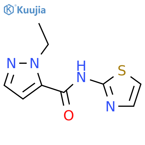 1-ethyl-N-(1,3-thiazol-2-yl)-1H-pyrazole-5-carboxamide structure