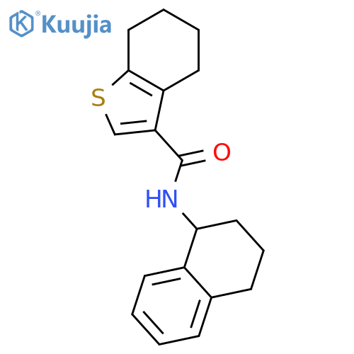 <br>4,5,6,7-Tetrahydro-benzo[b]thiophene-3-carboxylic acid (1,2,3,4-tetrahydro- naphthalen-1-yl)-amide structure