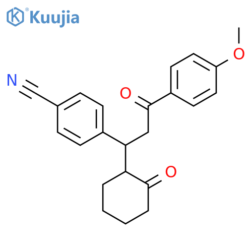 BENZONITRILE, 4-[3-(4-METHOXYPHENYL)-3-OXO-1-(2-OXOCYCLOHEXYL)PROPYL]- structure