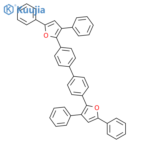 FURAN, 2,2'-[1,1'-BIPHENYL]-4,4'-DIYLBIS[3,5-DIPHENYL- structure