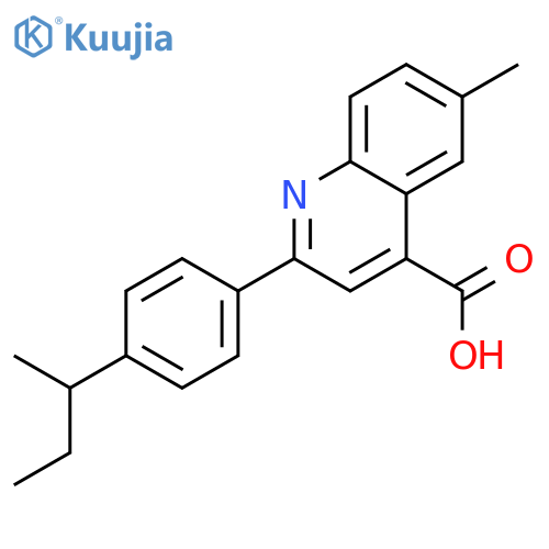2-(4-sec-Butylphenyl)-6-methylquinoline-4-carboxylic acid structure