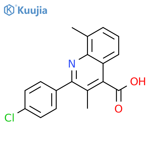 2-(4-CHLOROPHENYL)-3,8-DIMETHYLQUINOLINE-4-CARBOXYLIC ACID structure