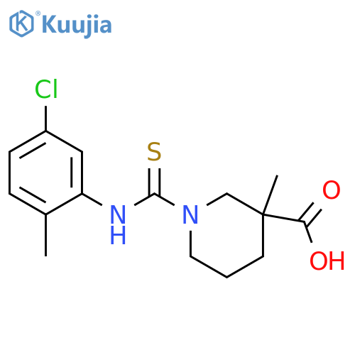 3-Piperidinecarboxylic acid, 1-[[(5-chloro-2-methylphenyl)amino]thioxomethyl]-3-methyl- structure