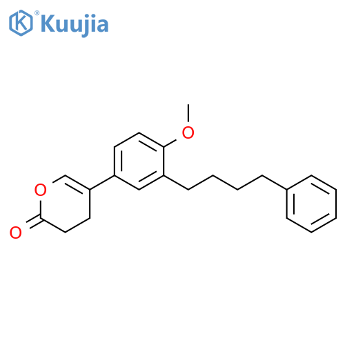 2H-PYRAN-2-ONE, 3,4-DIHYDRO-5-[4-METHOXY-3-(4-PHENYLBUTYL)PHENYL]- structure