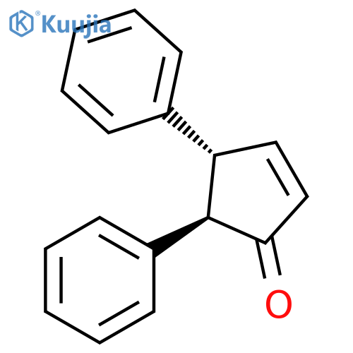 2-Cyclopenten-1-one, 4,5-diphenyl-, (4R,5R)-rel- structure