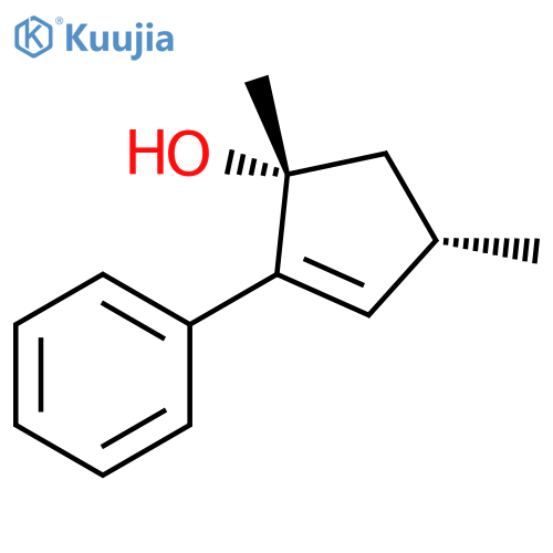 2-Cyclopenten-1-ol, 1,4-dimethyl-2-phenyl-, (1R,4S)-rel- structure