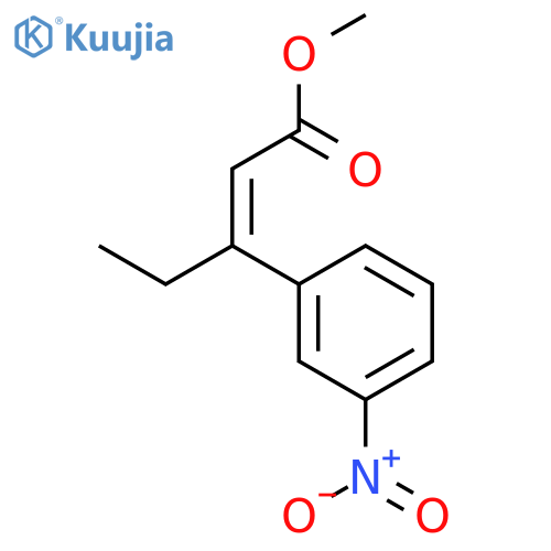 2-Pentenoic acid, 3-(3-nitrophenyl)-, methyl ester, (2E)- structure