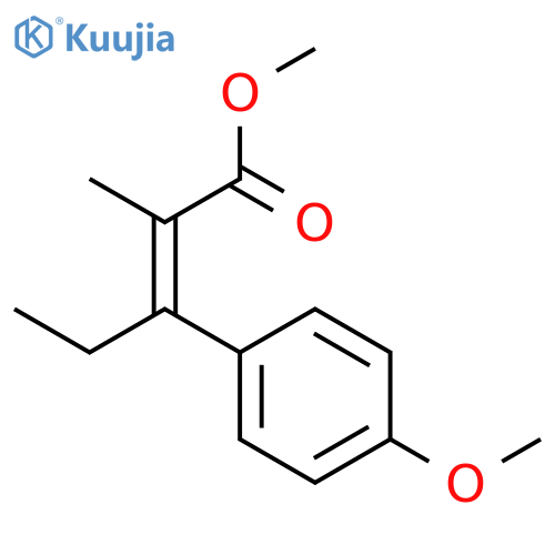 2-Pentenoic acid, 3-(4-methoxyphenyl)-2-methyl-, methyl ester, (2Z)- structure