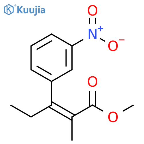 2-Pentenoic acid, 2-methyl-3-(3-nitrophenyl)-, methyl ester, (2Z)- structure