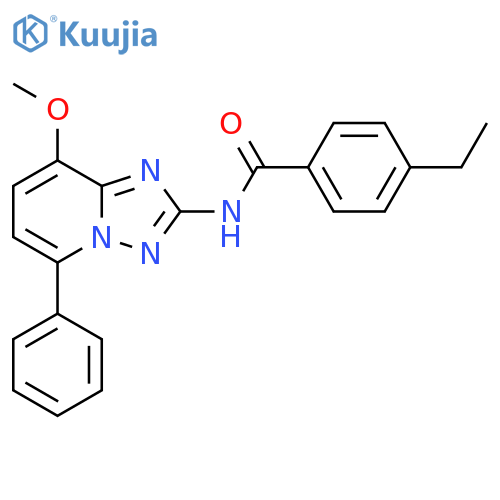 Benzamide,4-ethyl-N-(8-methoxy-5-phenyl[1,2,4]triazolo[1,5-a]pyridin-2-yl)- structure