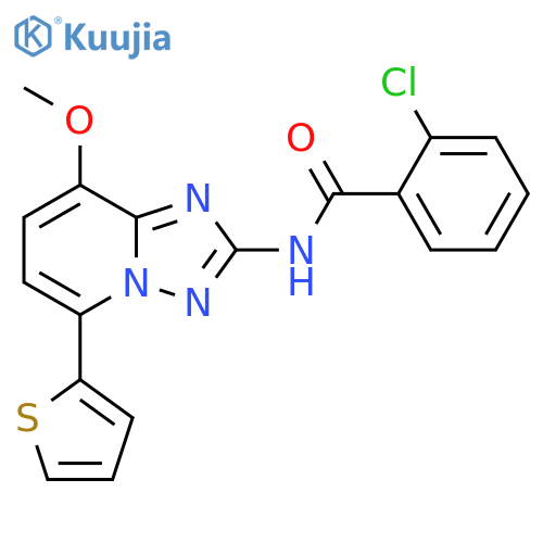 Benzamide,2-chloro-N-[8-methoxy-5-(2-thienyl)[1,2,4]triazolo[1,5-a]pyridin-2-yl]- structure