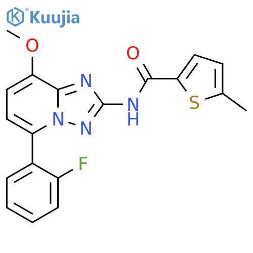2-Thiophenecarboxamide,N-[5-(2-fluorophenyl)-8-methoxy[1,2,4]triazolo[1,5-a]pyridin-2-yl]-5-methyl- structure