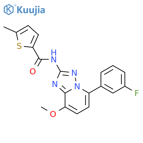 2-Thiophenecarboxamide,N-[5-(3-fluorophenyl)-8-methoxy[1,2,4]triazolo[1,5-a]pyridin-2-yl]-5-methyl- structure