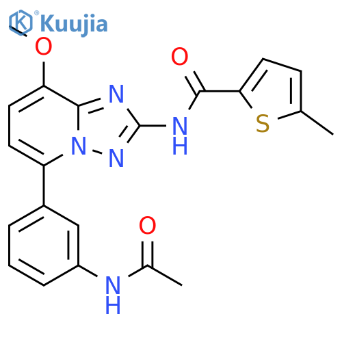 2-Thiophenecarboxamide,N-[5-[3-(acetylamino)phenyl]-8-methoxy[1,2,4]triazolo[1,5-a]pyridin-2-yl]-5-methyl- structure