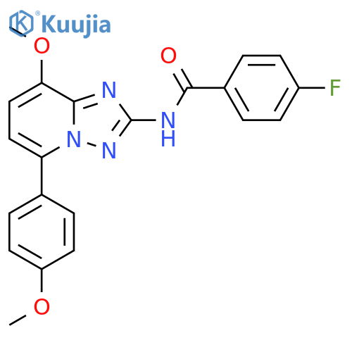 Benzamide,4-fluoro-N-[8-methoxy-5-(4-methoxyphenyl)[1,2,4]triazolo[1,5-a]pyridin-2-yl]- structure