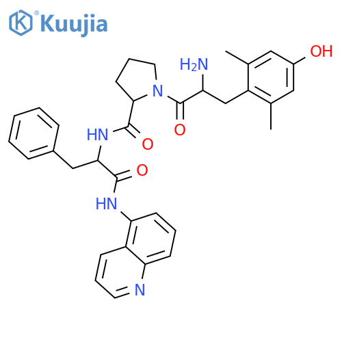 L-Phenylalaninamide, 2,6-dimethyl-L-tyrosyl-L-prolyl-N-5-quinolinyl- structure
