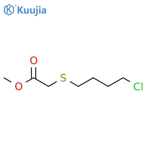 Acetic acid, [(4-chlorobutyl)thio]-, methyl ester structure