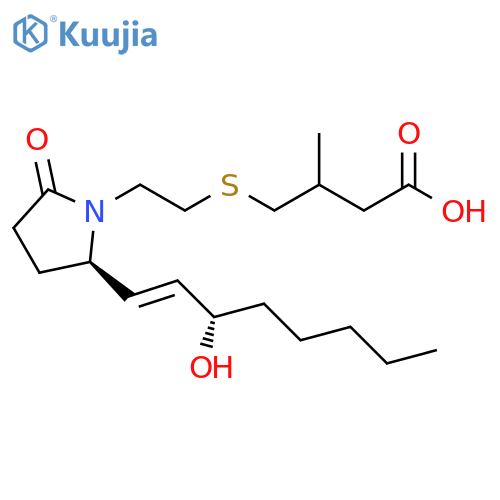 Butanoic acid,4-[[2-[(2R)-2-[(1E,3S)-3-hydroxy-1-octenyl]-5-oxo-1-pyrrolidinyl]ethyl]thio]-3-methyl- structure