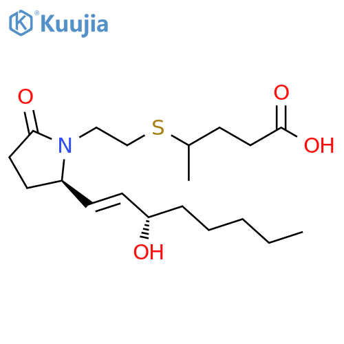 Pentanoic acid,4-[[2-[(2R)-2-[(1E,3S)-3-hydroxy-1-octenyl]-5-oxo-1-pyrrolidinyl]ethyl]thio]- structure