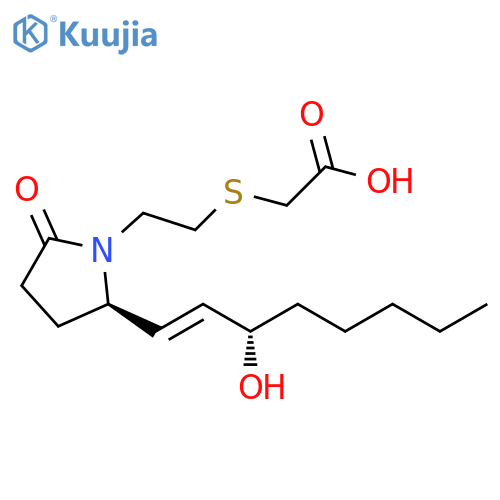 Acetic acid,[[2-[(2R)-2-[(1E,3S)-3-hydroxy-1-octenyl]-5-oxo-1-pyrrolidinyl]ethyl]thio]- structure