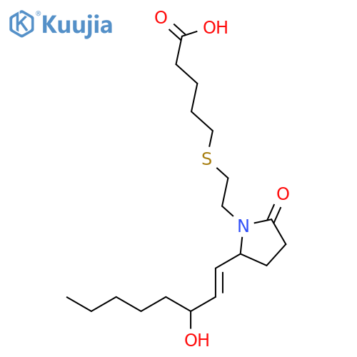 Pentanoic acid,5-[[2-[(2R)-2-[(1E,3S)-3-hydroxy-1-octenyl]-5-oxo-1-pyrrolidinyl]ethyl]thio]- structure