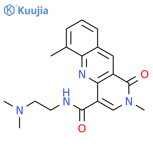 N-[2-(Dimethylamino)ethyl]-2,6-dimethyl-1-oxo-1,2-dihydrobenzo[b][1,6]naphthyridine-4-carboxamide structure