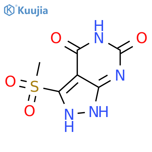 3-(Methylsulfonyl)-1H-pyrazolo[3,4-d]pyrimidine-4,6-diol structure