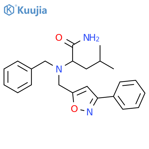 Pentanamide,4-methyl-2-[[(3-phenyl-5-isoxazolyl)methyl](phenylmethyl)amino]- structure