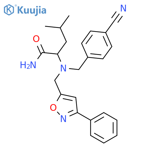 Pentanamide,2-[[(4-cyanophenyl)methyl][(3-phenyl-5-isoxazolyl)methyl]amino]-4-methyl- structure