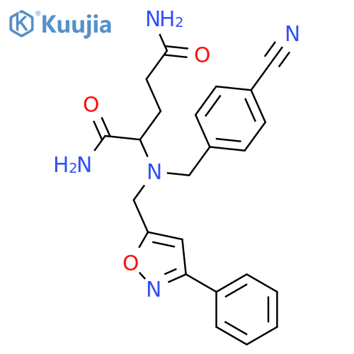 Pentanediamide,2-[[(4-cyanophenyl)methyl][(3-phenyl-5-isoxazolyl)methyl]amino]- structure