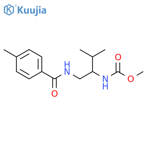 Carbamic acid, [2-methyl-1-[[(4-methylbenzoyl)amino]methyl]propyl]-,methyl ester structure