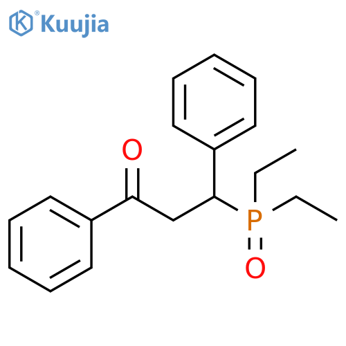 1-Propanone, 3-(diethylphosphinyl)-1,3-diphenyl- structure