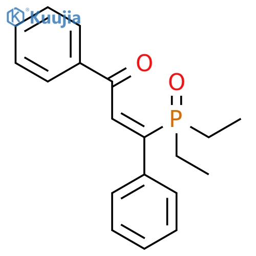 2-Propen-1-one, 3-(diethylphosphinyl)-1,3-diphenyl-, (2Z)- structure