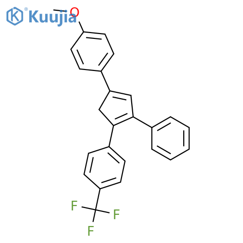 Benzene,1-[4-(4-methoxyphenyl)-2-phenylcyclopentadienyl]-4-(trifluoromethyl)- structure