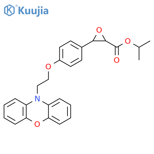 Oxiranecarboxylic acid, 3-[4-[2-(10H-phenoxazin-10-yl)ethoxy]phenyl]-,1-methylethyl ester structure