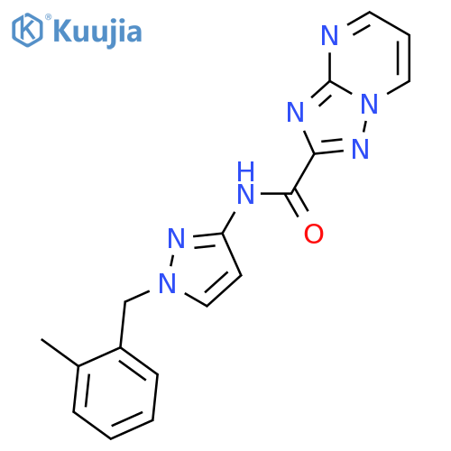 <br>N-[1-(2-methylbenzyl)-1H-pyrazol-3-yl][1,2,4]triazolo[1,5-a]pyrimidine-2-ca rboxamide structure