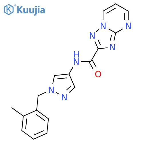 <br>N-[1-(2-methylbenzyl)-1H-pyrazol-4-yl][1,2,4]triazolo[1,5-a]pyrimidine-2-ca rboxamide structure