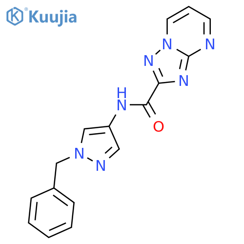 N-(1-benzyl-1H-pyrazol-4-yl)[1,2,4]triazolo[1,5-a]pyrimidine-2-carboxamide structure