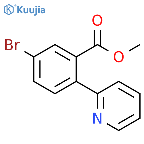 Benzoic acid, 5-bromo-2-(2-pyridinyl)-, methyl ester structure