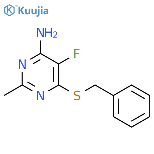 4-Pyrimidinamine, 5-fluoro-2-methyl-6-[(phenylmethyl)thio]- structure