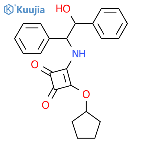 3-Cyclobutene-1,2-dione,3-(cyclopentyloxy)-4-[[(1R,2S)-2-hydroxy-1,2-diphenylethyl]amino]- structure
