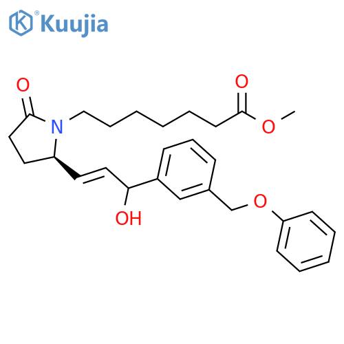 1-Pyrrolidineheptanoic acid,2-[(1E)-3-hydroxy-3-[3-(phenoxymethyl)phenyl]-1-propenyl]-5-oxo-,methyl ester, (2R)- structure