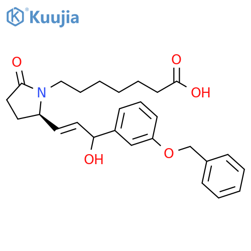 1-Pyrrolidineheptanoic acid,2-[(1E)-3-hydroxy-3-[3-(phenylmethoxy)phenyl]-1-propenyl]-5-oxo-, (2R)- structure