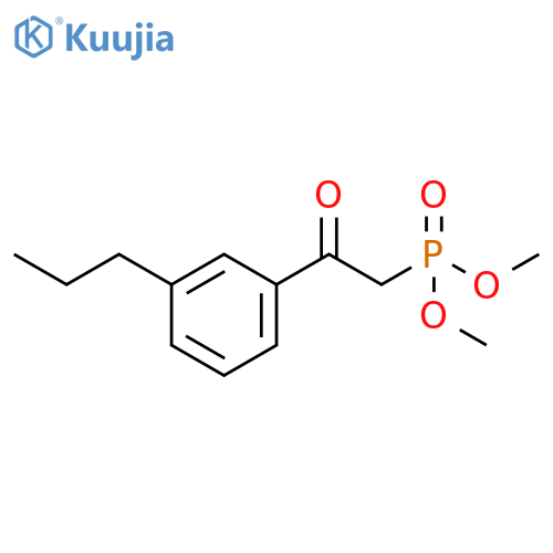 Phosphonic acid, [2-oxo-2-(3-propylphenyl)ethyl]-, dimethyl ester structure