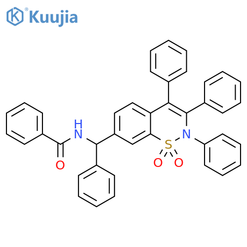 Benzamide,N-[(1,1-dioxido-2,3,4-triphenyl-2H-1,2-benzothiazin-7-yl)phenylmethyl]- structure