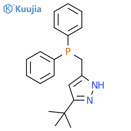 1H-Pyrazole, 3-(1,1-dimethylethyl)-5-[(diphenylphosphino)methyl]- structure