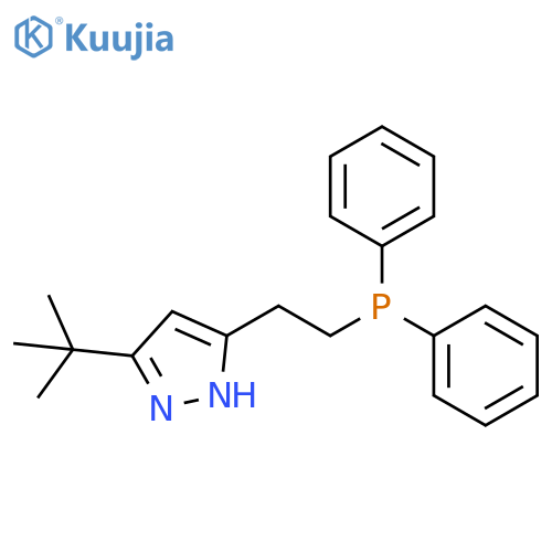 1H-Pyrazole, 3-(1,1-dimethylethyl)-5-[2-(diphenylphosphino)ethyl]- structure